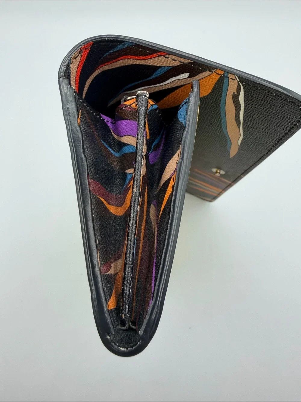 Emilio Pucci Yellow Leather Bird of Paradise Wallet with Logo